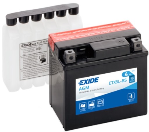 ETX5L-BS EXIDE 4AH 12N5-3B YB5L-A YT5L-BS 12N5, 5-3