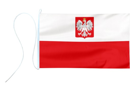 Flaga Polski bandera jachtowa 65x40cm żeglarska qg