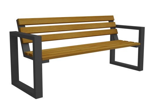 ŁAWKA Ogrodowa Metalowa z Oparciem MIEJSKA 180 CM ...