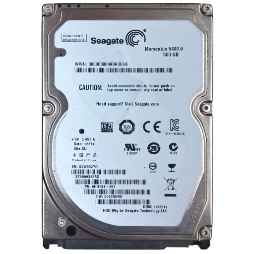 SEAGATE ST9500325AS | FW 0003SDM1 | darca WWE