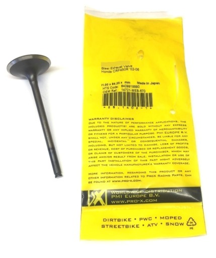 28.1402-1 - СТАЛЬНОЙ ВЫПУСКНОЙ КЛАПАН HONDA CRF 450 R R 02-06