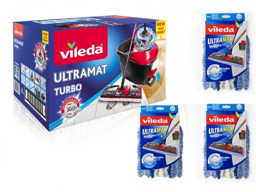 VILEDA ROTAČNÁ MOP Plochá Ultramat Turbo +3vložky