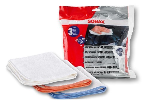 SONAX Толстые салфетки из микрофибры, 3 шт. 40х40см