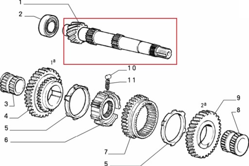 5947971 - Проміжний вал 11/60 Cinquecento 1.1 скорочує передавальне число