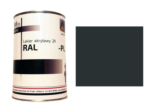 Акриловый лак 2K RAL 7016 серый антрацит 4 L