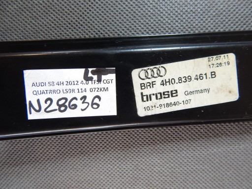 AUDI S8 A8 D4 Mécanisme Vitres LT 4H0839461B
