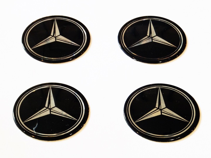 EMBLEMATY AUTOCOLLANTS SUR COUVERCLES DISQUES MERCEDES 55 MM photo 1 - milautoparts-fr.ukrlive.com