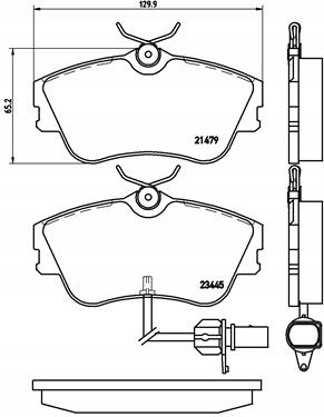 DISCS PADS BREMBO FRONT - VW T4 282MM photo 3 - milautoparts-fr.ukrlive.com