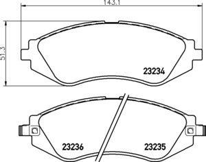 PADS TEXTAR FRONT CHEVROLET LACETTI NUBIRA photo 2 - milautoparts-fr.ukrlive.com