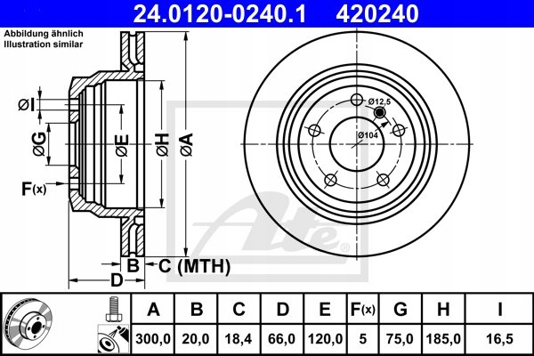 DISQUES SABOTS DE FREIN ATE ARRIÈRE - BMW 3 GT F34 300MM photo 2 - milautoparts-fr.ukrlive.com