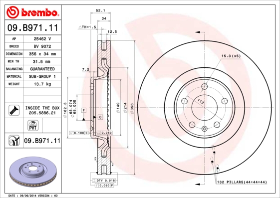 DISCS I PADS BREMBO FRONT AUDI C7 ALLROAD BITUR photo 2 - milautoparts-fr.ukrlive.com