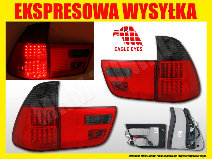 LAMP REAR SET BMW X5 E53 99-06 LED LED RED SMOKE photo 2 - milautoparts-fr.ukrlive.com