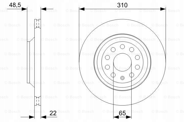 DISQUES SABOTS DE FREIN BOSCH ARRIÈRE - VW GOLF VII 310MM photo 2 - milautoparts-fr.ukrlive.com