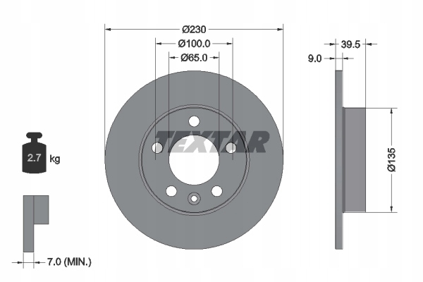 DISCS PADS TEXTAR REAR - SEAT IBIZA III photo 2 - milautoparts-fr.ukrlive.com