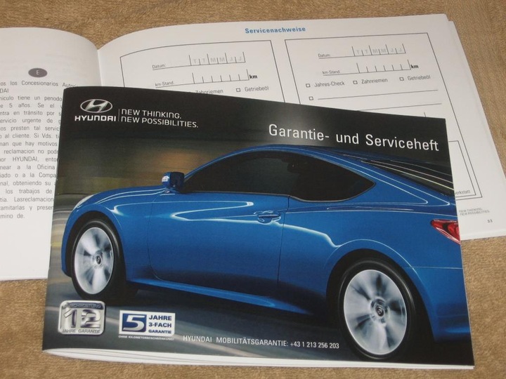 CARNET DE SERVICE HYUNDAI I30 IX20 IX35 I40 ALLEMANDS photo 1 - milautoparts-fr.ukrlive.com