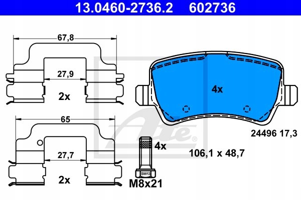 PADS ATE REAR - VOLVO XC60 photo 2 - milautoparts-fr.ukrlive.com