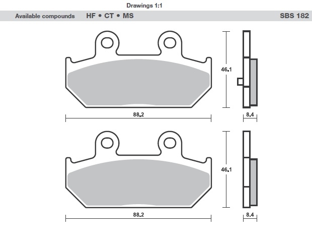 SBS SABOTS DE FREIN DE FREIN SBS 830 STREET EXCEL SINTER photo 4 - milautoparts-fr.ukrlive.com