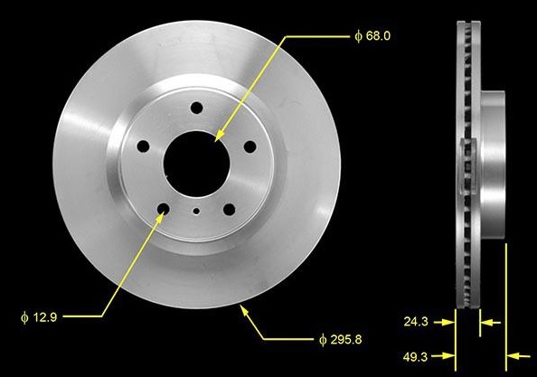 DISC BRAKE FRONT NISSAN 350Z INFINITI G35 photo 1 - milautoparts-fr.ukrlive.com