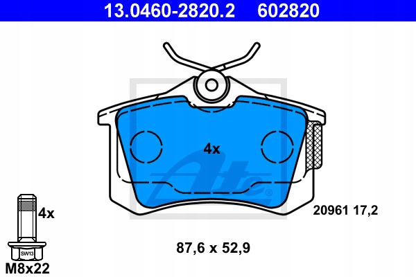 DISQUES SABOTS DE FREIN ATE ARRIÈRE - SEAT ALTEA 253MM photo 3 - milautoparts-fr.ukrlive.com