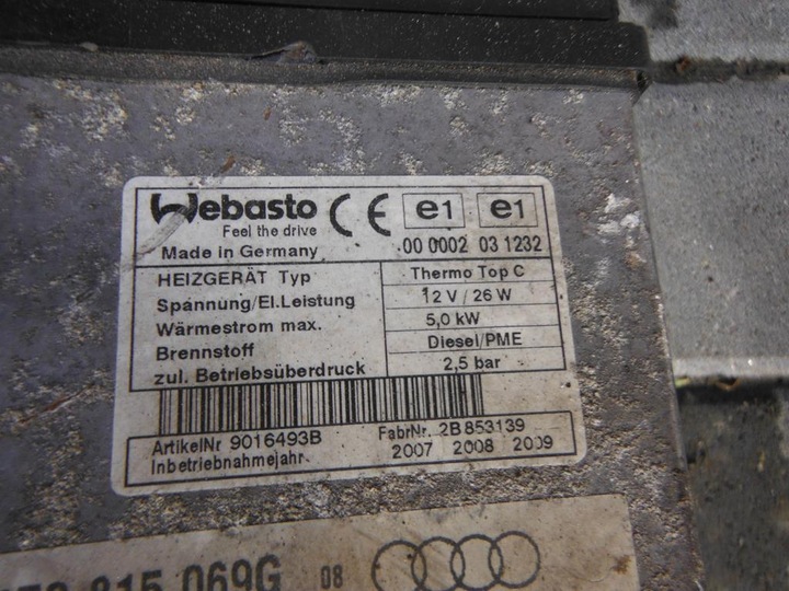 A8 D3 3.0 TDI WEBASTO 4E0815069G photo 3 - milautoparts-fr.ukrlive.com