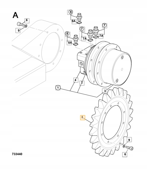 WHEEL PINION GEAR NAPEDZAJACE JCB MINI 8014-18 231/80801 photo 3 - milautoparts-fr.ukrlive.com