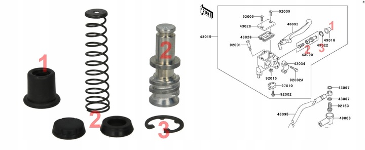 TOURMAX SET REPAIR PUMP DISC FRONT KAWASAKI (MADE IN JAPAN) photo 4 - milautoparts-fr.ukrlive.com