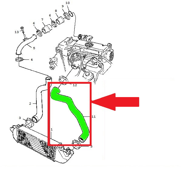 TUYAU TURBO DE RADIATEUR SAAB 9-3 2.2 TID 4877585 photo 6 - milautoparts-fr.ukrlive.com