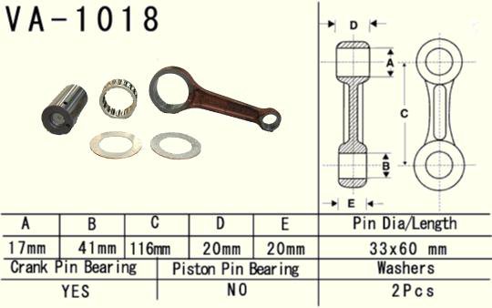 VESRAH BIELLETTE HONDA TRX 350 RANCHER '99-'06 (VA1018)SWORZEN 17MM (MADE IN photo 3 - milautoparts-fr.ukrlive.com