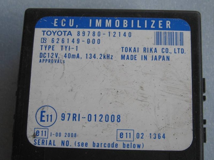 MODULE IMMOBILISER 8978012140 TOYOTA COROLLA photo 2 - milautoparts-fr.ukrlive.com