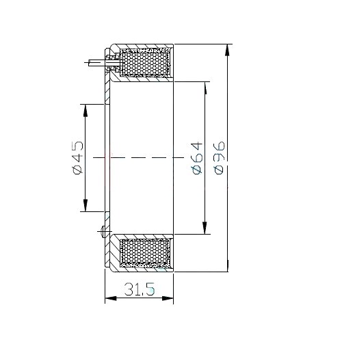 BOBINE ENSEMBLE D'EMBRAYAGE DU COMPRESSEUR DU CLIMATISEUR SANDEN SD7H15 96/64/45/32MM photo 2 - milautoparts-fr.ukrlive.com