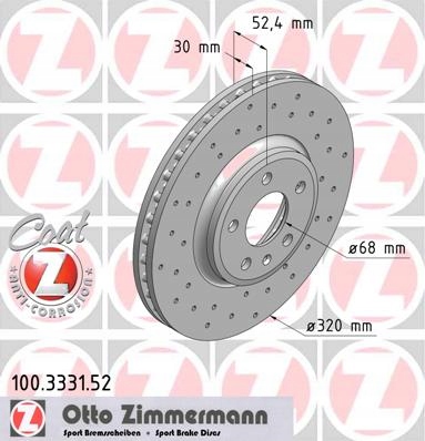 ZIMMERMANN SPORT DISQUES AVANT AUDI A4 B8 A5 Q5 320 photo 2 - milautoparts-fr.ukrlive.com