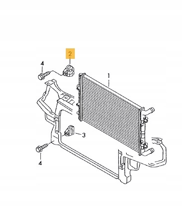 COUSSIN DE RADUATEUR SUPPORT SUPÉRIEUR IBIZA FOX POLO photo 3 - milautoparts-fr.ukrlive.com