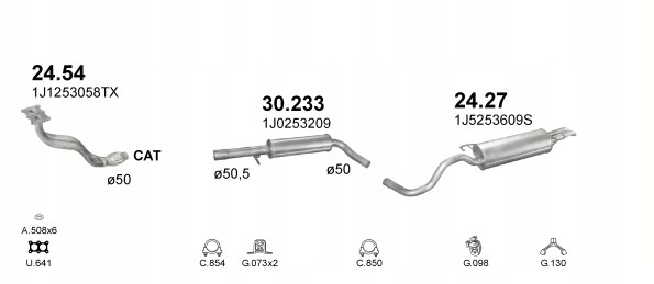 POLMOSTROW SILENCER END VW GOLF IV VARIANT 1,4-1,6 photo 14 - milautoparts-fr.ukrlive.com