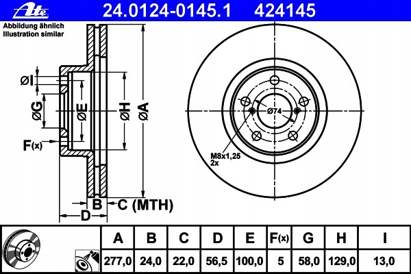 ATE DISQUES AVANT IMPREZA II GG GD 3 GR GH 277MM photo 2 - milautoparts-fr.ukrlive.com