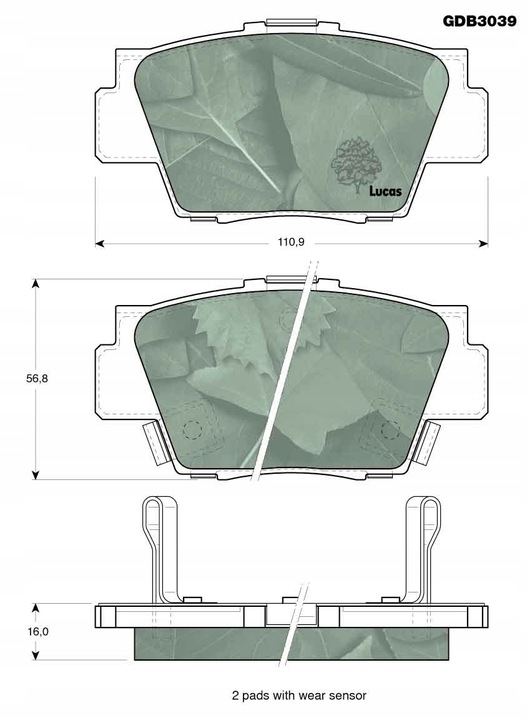 SABOTS DE FREIN DE FREIN HONDA NSX 90-05 ARRIÈRE GDB3039/TRW photo 2 - milautoparts-fr.ukrlive.com