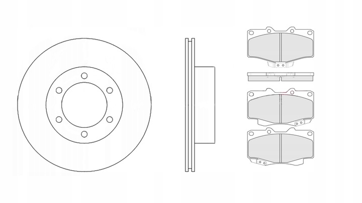 DISQUES SABOTS DE FREIN AVANT TOYOTA LAND CRUISER 90 J9 95- photo 2 - milautoparts-fr.ukrlive.com