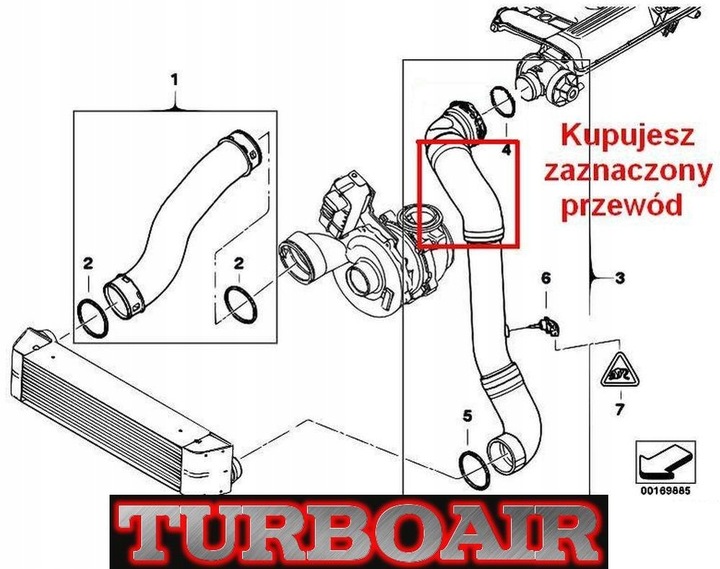 BMW X3 E83 3,0D M57N CABLE TURBO INTERKULERA photo 6 - milautoparts-fr.ukrlive.com