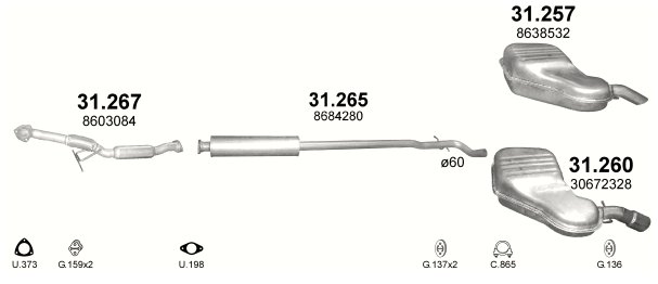 POT D'ÉCHAPEMENT FINAL VOLVO V70 XC70 31.257 photo 5 - milautoparts-fr.ukrlive.com