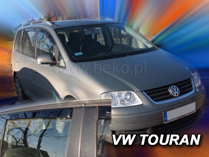 VW TOURAN I / II 2003-2015R SIDE-WINDOW DEFLECTORS DOOR HEKO photo 1 - milautoparts-fr.ukrlive.com