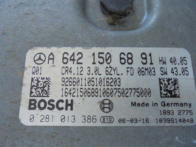 CONTRÔLEUR MOTEUR MERCEDES ML W164 A6421506891