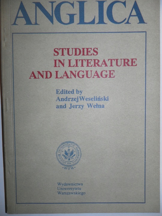 ANGLICA 4 Studies in Literature and Language / Iris Murdoch photo 1 - milautoparts-fr.ukrlive.com