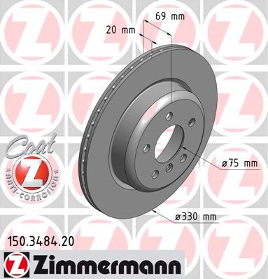 ZIMMERMANN DISCS REAR BMW 5 F10 F11 330MM photo 3 - milautoparts-fr.ukrlive.com