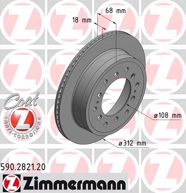 ZIMMERMANN DISQUES ARRIÈRE LAND CRUISER 150 09-15 312MM photo 2 - milautoparts-fr.ukrlive.com