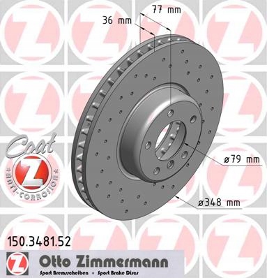 ZIMMERMANN SPORT DISQUES P BMW 6 E63 E64 346X36MM photo 2 - milautoparts-fr.ukrlive.com