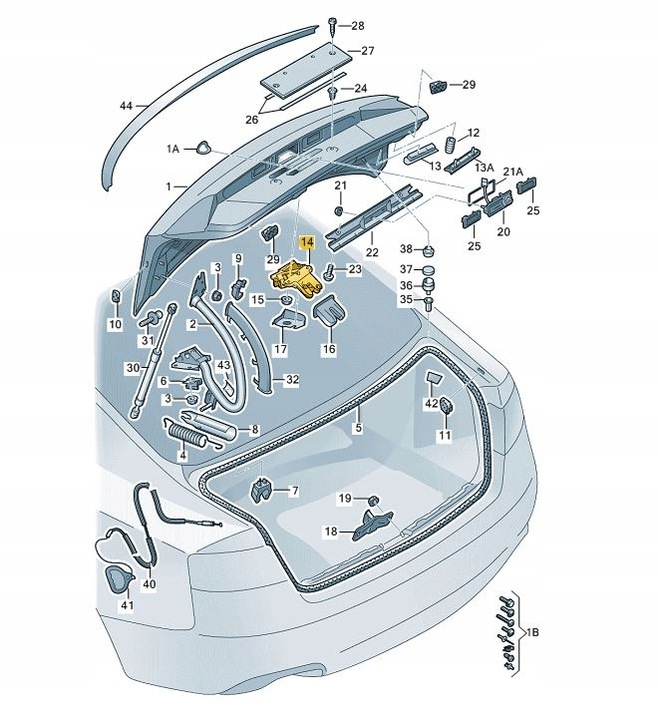 ÉTAT NOUVEAU SERRURE COUVERCLES AUDI A4 B6 B7 A6 A8 PASSAT EXEO photo 2 - milautoparts-fr.ukrlive.com