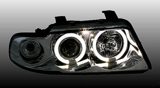 FEUX GRILLES AUDI A4 S4 B5 ANGEL EYES LED C photo 3 - milautoparts-fr.ukrlive.com