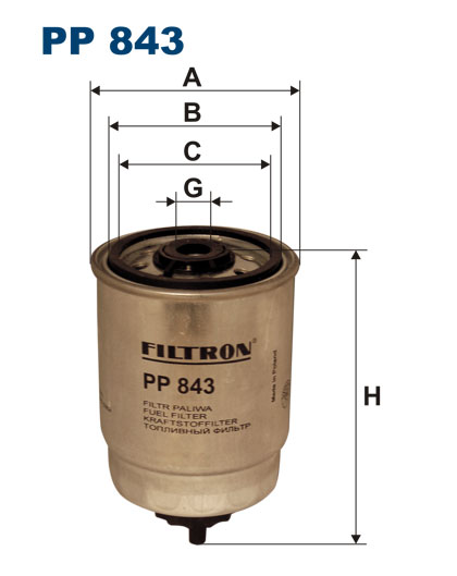 FILTRON PP843 - FILTER FUEL photo 2 - milautoparts-fr.ukrlive.com