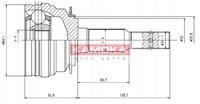 AXLE SWIVEL DRIVING KAMOKA 6610 DAEWOO ESPERO photo 2 - milautoparts-fr.ukrlive.com