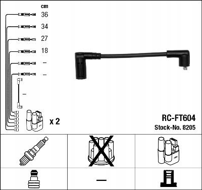 NGK DRIVING GEAR + PLUGS FOR FIAT SEICENTO 0.9 39KM photo 2 - milautoparts-fr.ukrlive.com