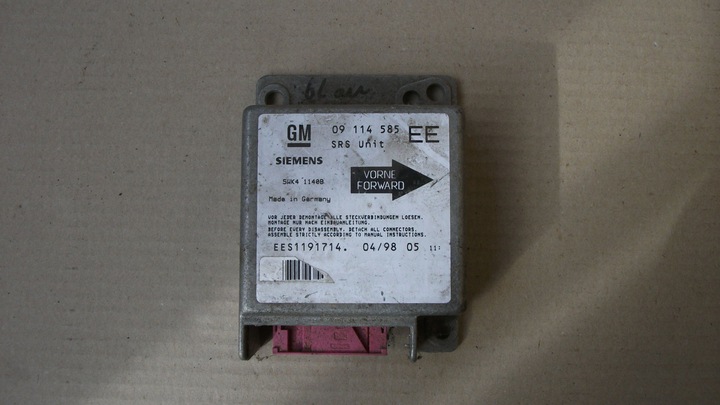 Датчик airbag opel corsa b 93-00r. 09114585, Ціна